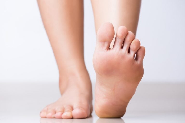 Healthy feet with smooth skin and well-maintained toes after cosmetic foot surgery in Houston