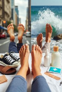 Happy feet = happy travels ✈️🌴 From city streets to sandy beaches, keep your feet ready for every adventure.