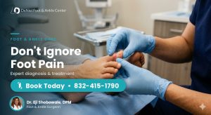 Don't ignore ingrown toenail foot pain — book your exam today. 📞 832-415-1790
