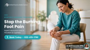Burning pain in the ball of your foot? Learn about Morton's neuroma symptoms, treatment, and surgery options. Expert foot care in Houston & Cypress.