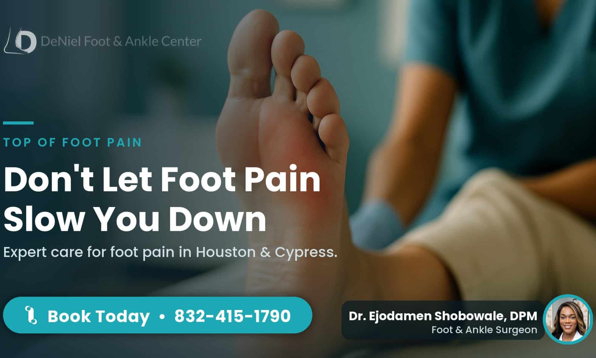 Pain on top of foot when walking