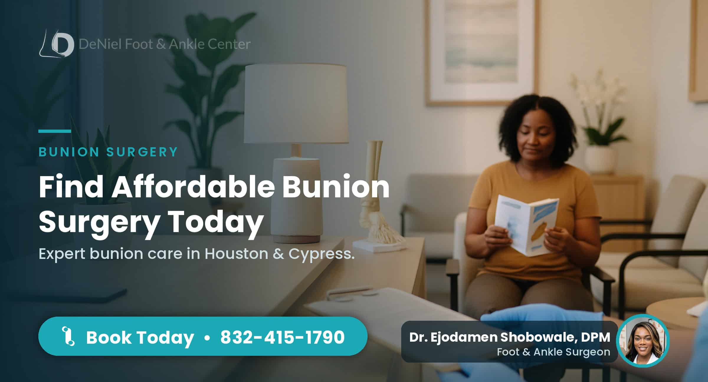 Affordable bunion surgery consultation in Houston clinic.