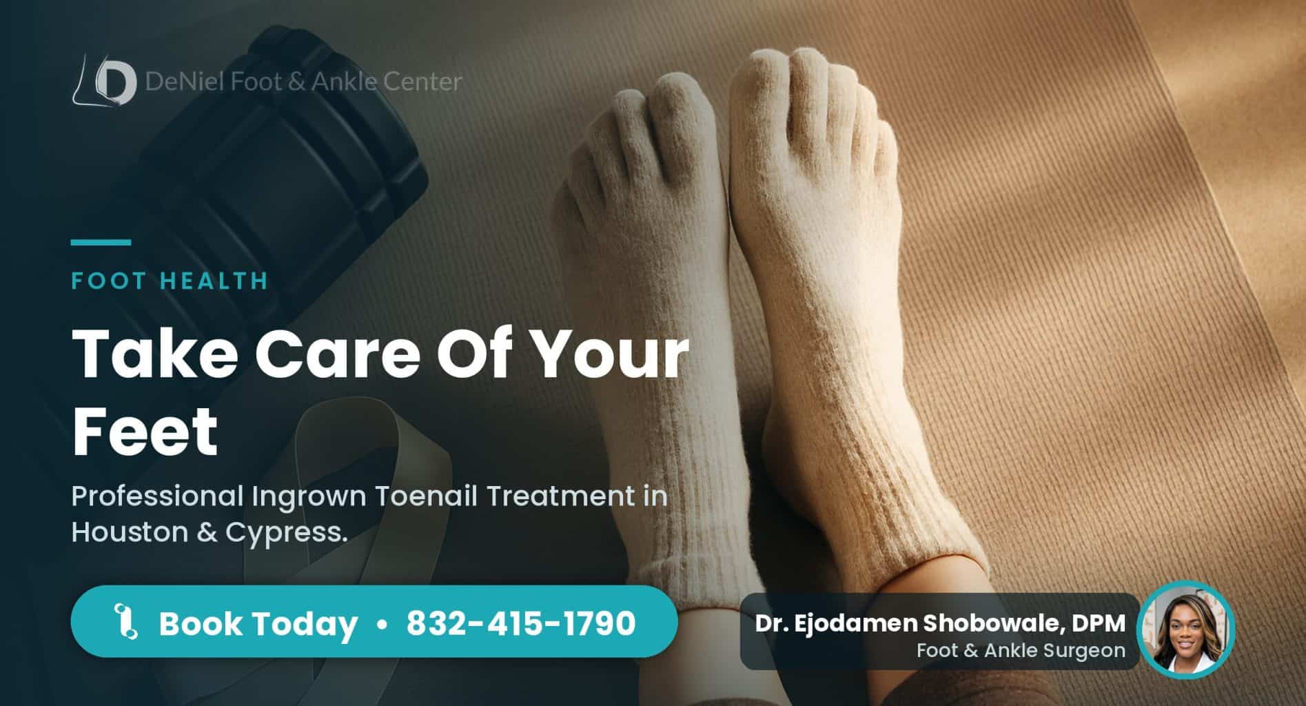 Comfortable feet in cozy socks reflecting ingrown toenail care.