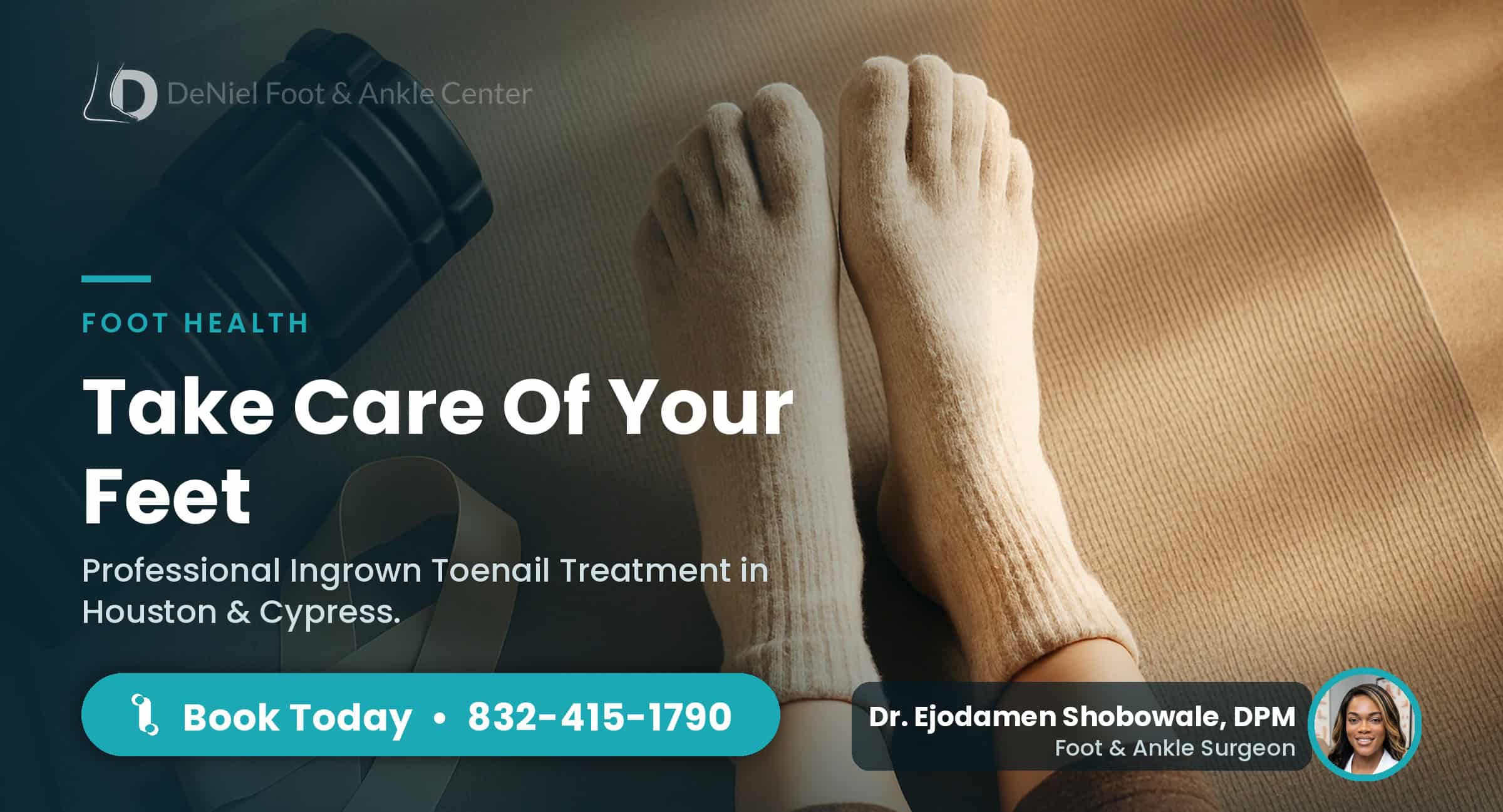 Comfortable feet in cozy socks reflecting ingrown toenail care.