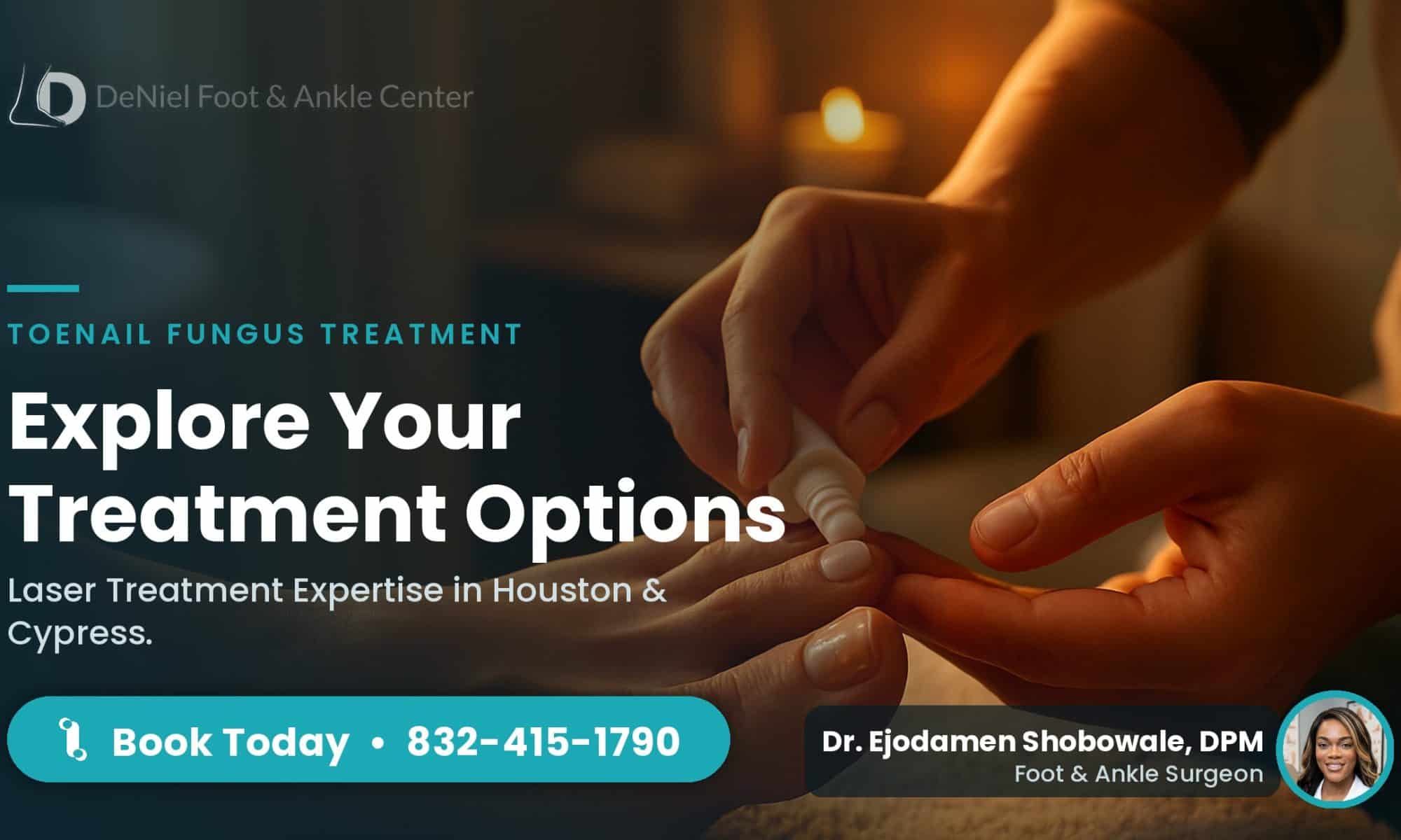 Gentle foot care for toenail fungus treatment consideration.